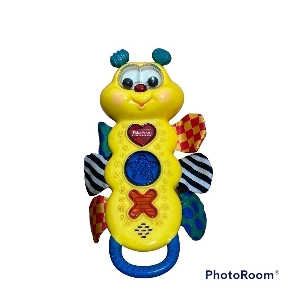 Vintage Fisher Price Rock a Pillar Caterpillar Musical Rattle Toy Kids Baby